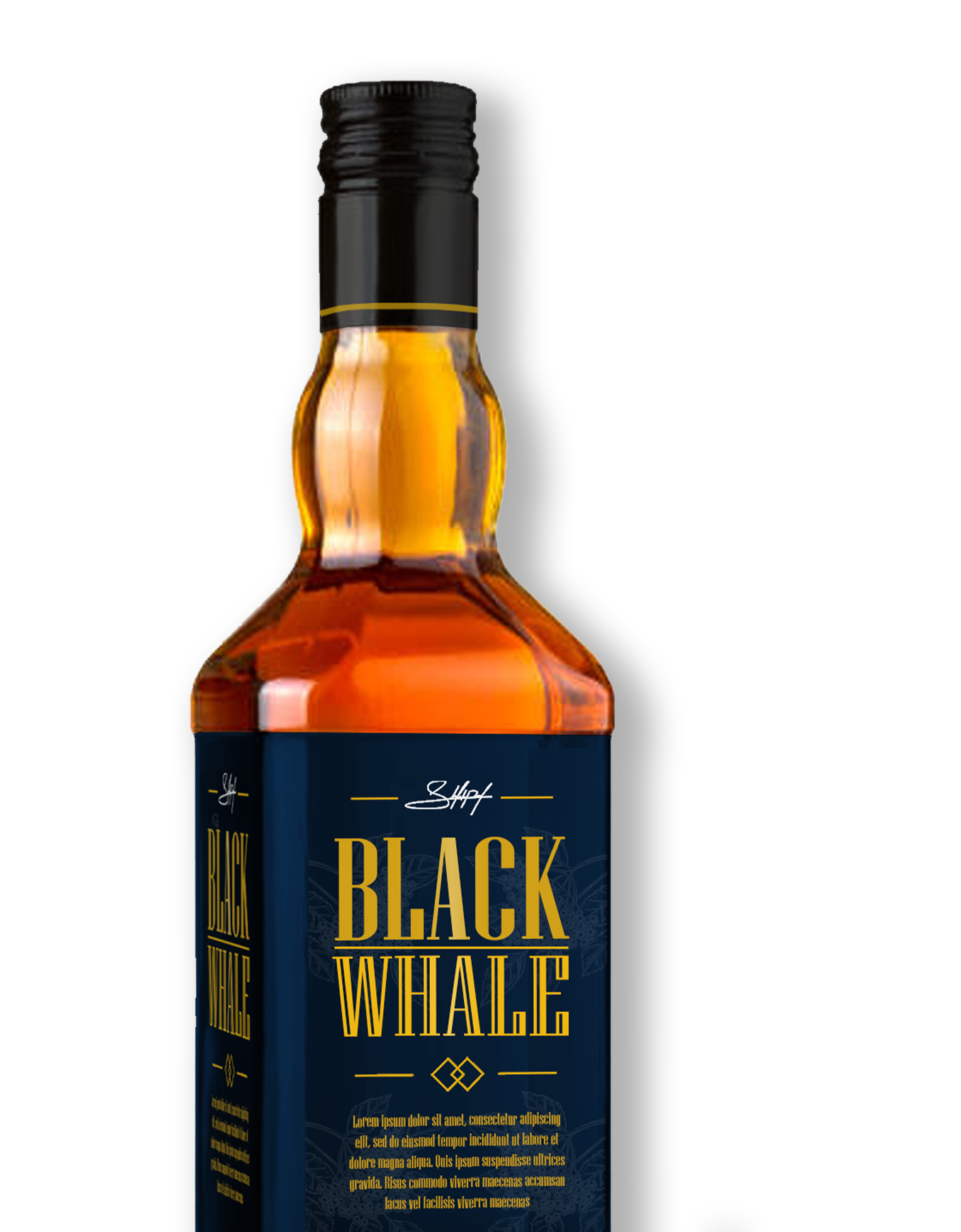 Nuevo sabor de whiskey Black Whale cortado