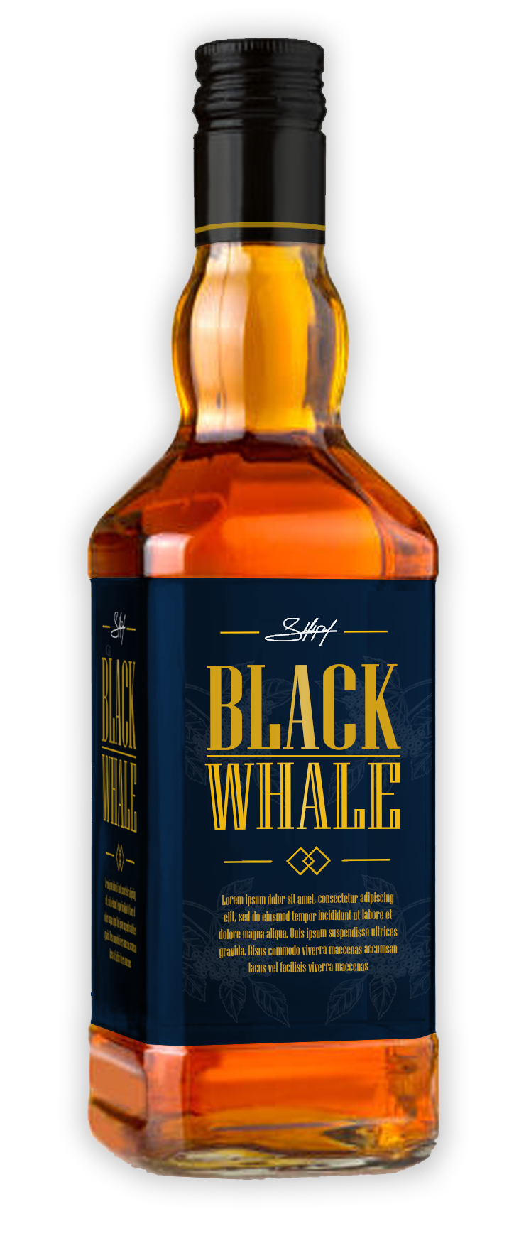Whiskey Black Whale Blue LABEL