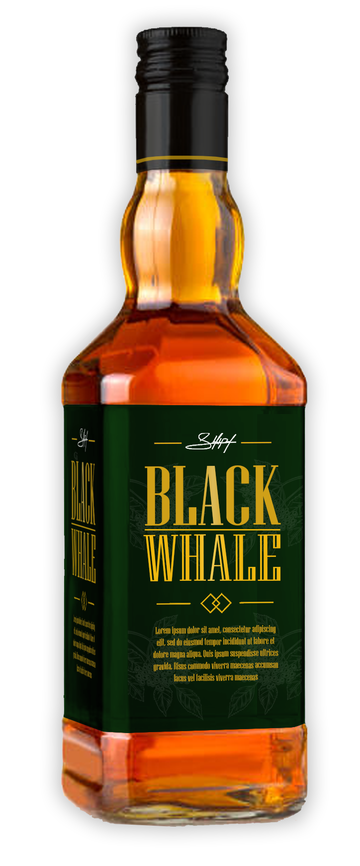 Whiskey Black Whale Green LABEL